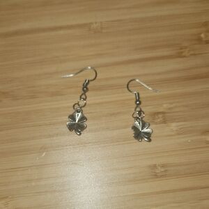 Elegant Silver Clover Earrings